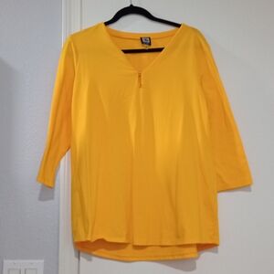 Anne Klein Sport Yellow Top Size L